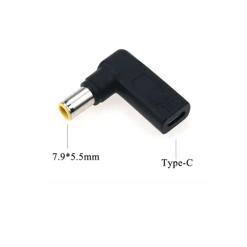 TypeC Female To Dc Laptop Power Adapter Connector Elbow Plug Compatible With For Lenovo Asus Hp Dell Acer - Charging Accessories