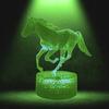 Night Desk Lamp For Children Horse Horse 16 Led 3D + Remote Control