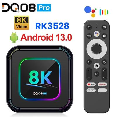 DQ08 Pro RGB Smart TV Box Android 13 RK3528 Quad Core Unterstützt 8K Video HDR10+ Dual Wifi6 BT5.0 Set Top Box