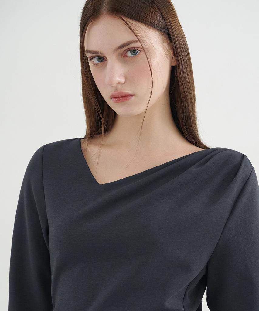 MICANE Meli Shirring Slit Tee