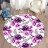 Free Shipping! Purple Floral Pattern Round Carpet for Living Room Decor Round Carpet for Home Sofa Bedroom, Gift