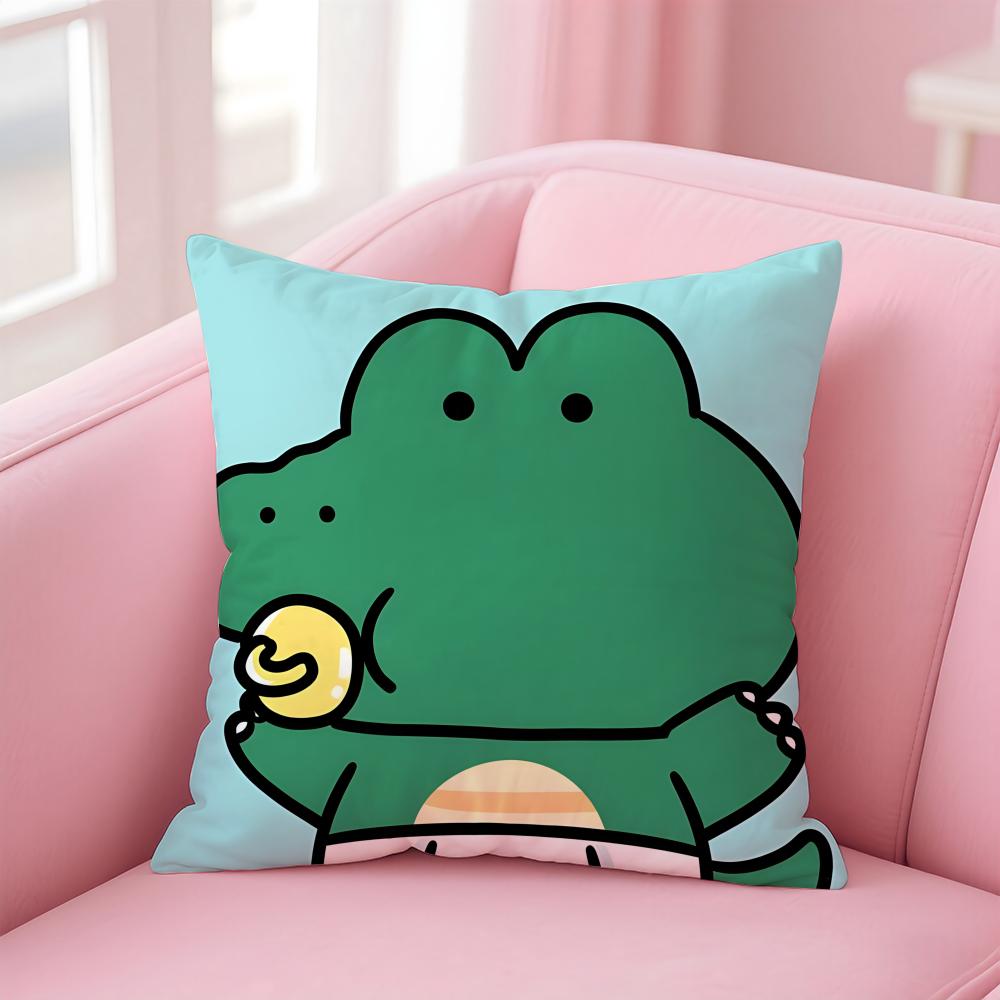 Cute Cartoon crocodiles Cushion Cover Pillowcase Short Plush Invisible zipper Room Sofa Cushion Cover
