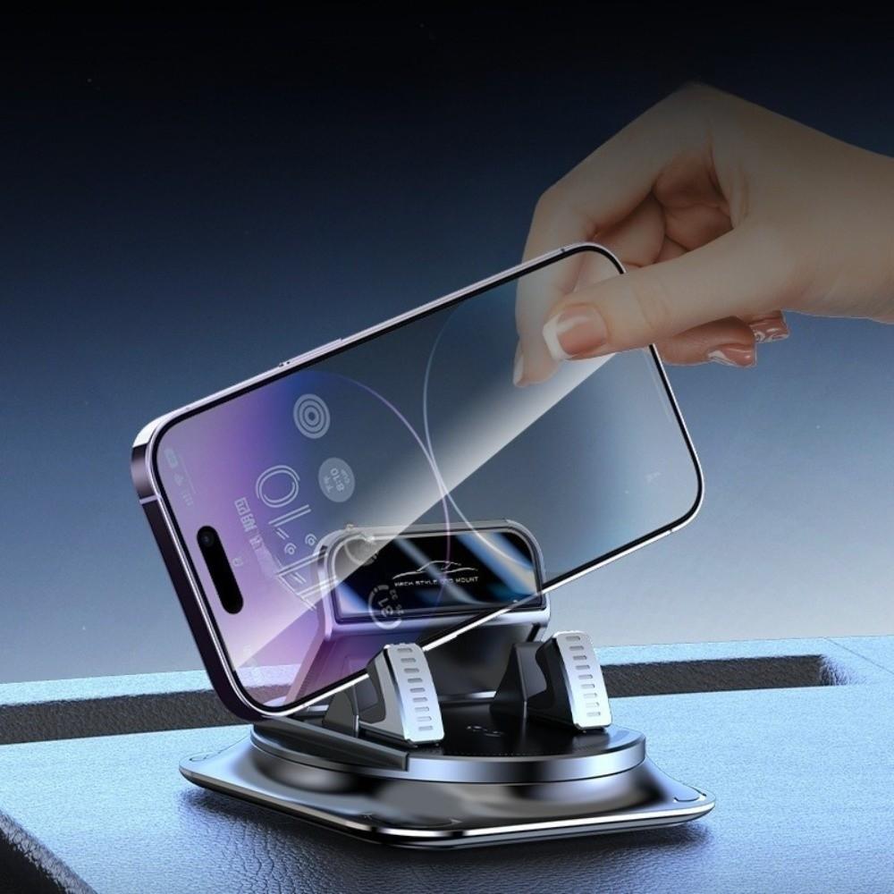 New Suction Car Cell Phone Bracket Plastic 360° Rotation Car Phone Holder Car Navigation Anti-Slip Car Dashboard Support Bracket