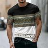 Summer Retro Tribal Ethnic Pattern 3D Printed T-Shirt Short-Sleeve Oversized Harajuku Style Men's Top