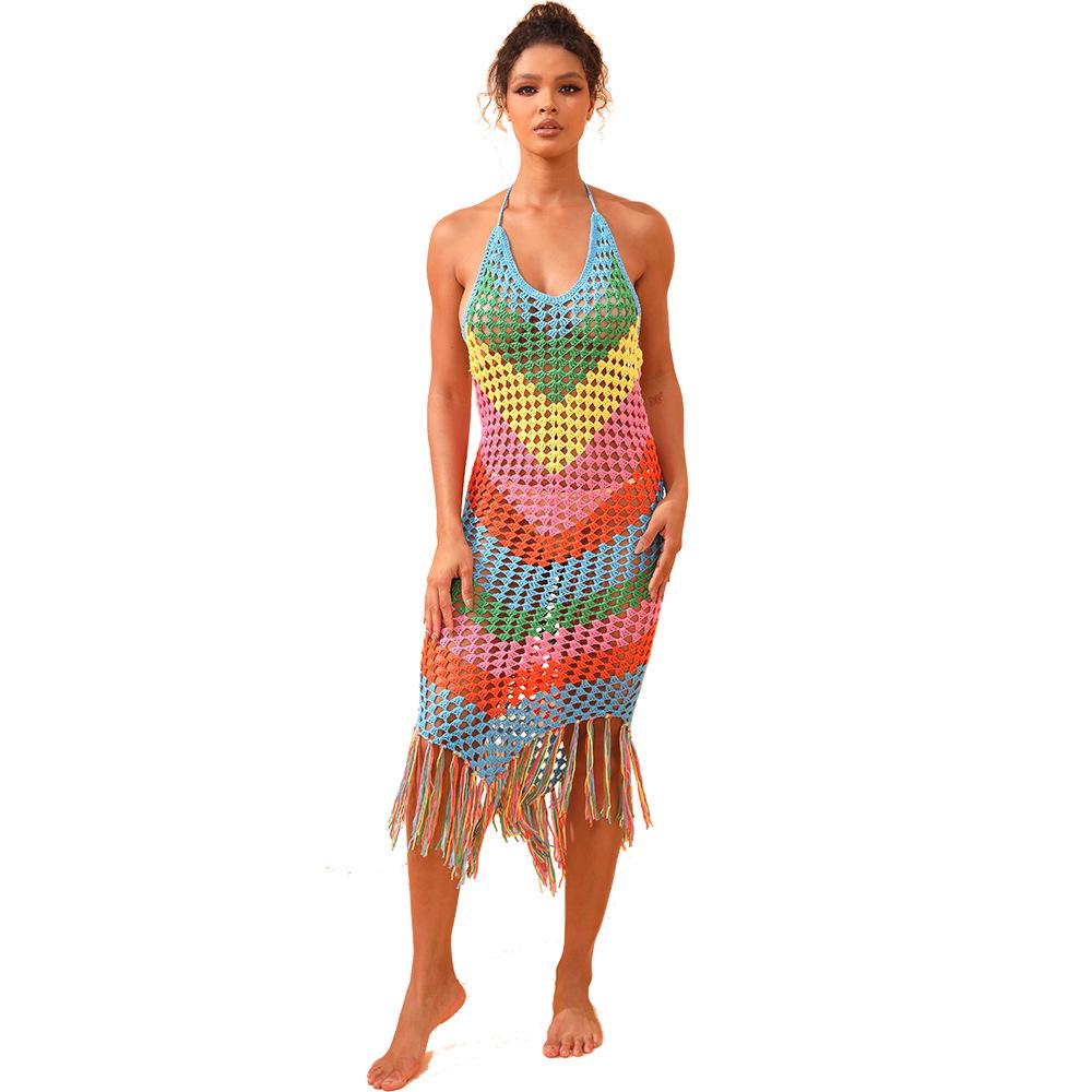Handmade Crochet Beach Wedding Dress & Swimsuit Cover-up