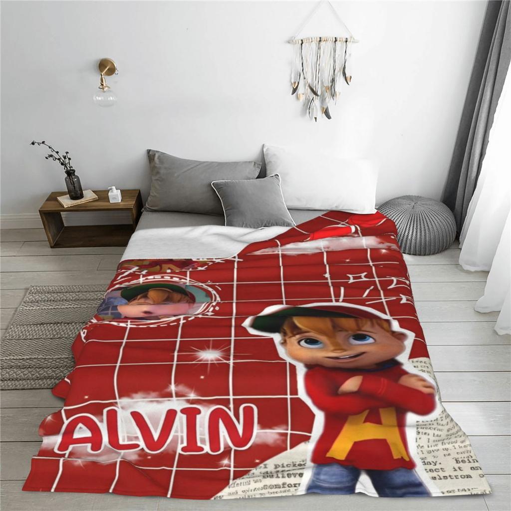 Alvin The Chipmunks Cartoon Blanket For Home Decor Cozy Soft Micro Flannel Blankets Gifts For Him