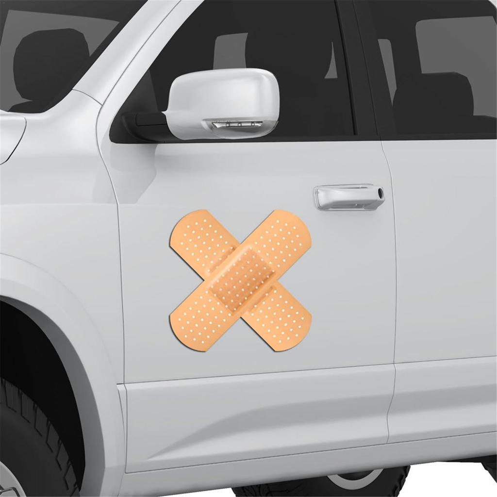 Band Aid Stickers, Car Band-Aid Decals - 4 Magnetic Car Decals, Waterproof Car Bumper