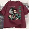 Unisexs Tshirts Kamado Tanjiro Funny 100 Cotton Tees Short Sleeve Demon Slayered T Shirts Crew Neck Tops Adult