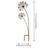 1/10Pcs Patina Finish Outdoor Decor Rustic Metal Garden Stake With Butterfly Flower Design For Garden Patio Balcony Flower Pot