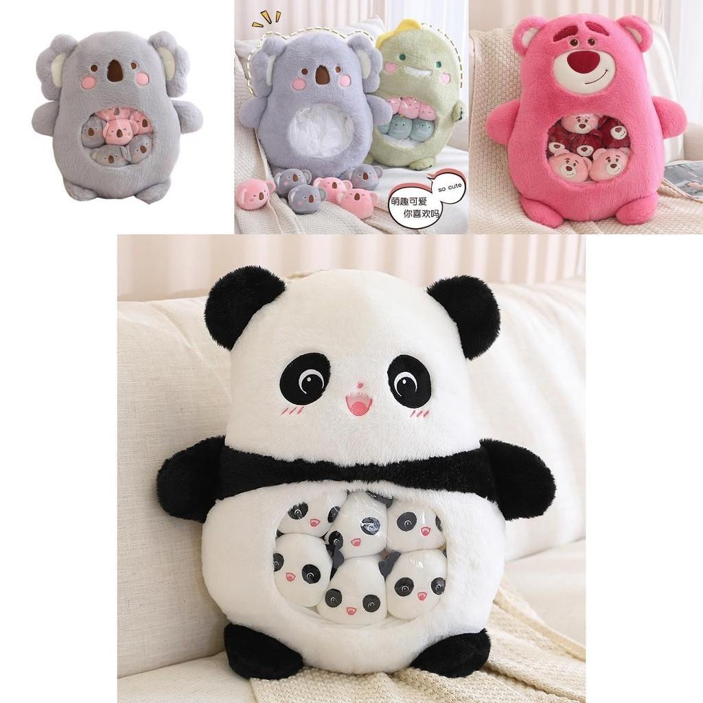 Niedliches kurzes Plüsch-Cartoon-Snack-Kissen Stofftier Spielzeug für Kinder Mädchen Geburtstagsgeschenk 50x40cm