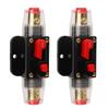 12‑24V Inline Circuit Breaker with Manual Reset Fuse Holder Battery Lugs Heat Shrink Tubes for Car Boat Audio System