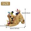 Dogs and Gnomes Outdoor Sculptures and Statues Garden Art Outdoor Decoration Lawn Yard Home Decoration