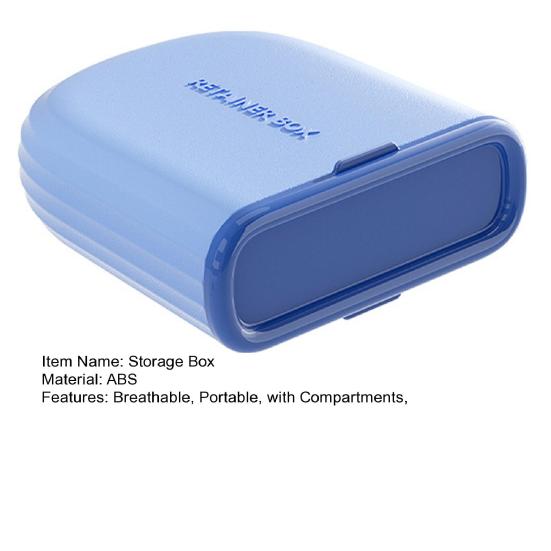 Travel Retainer Case Dental Brace Box with Compartments Portable Breathable Retainer Box