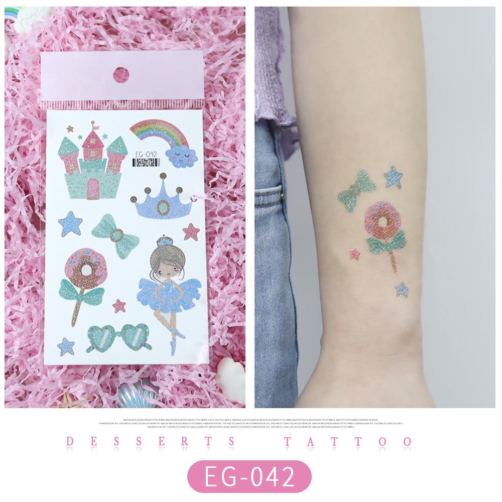 Glitter Princess Tattoo Stickers for Kids – Perfect for Party Desserts
