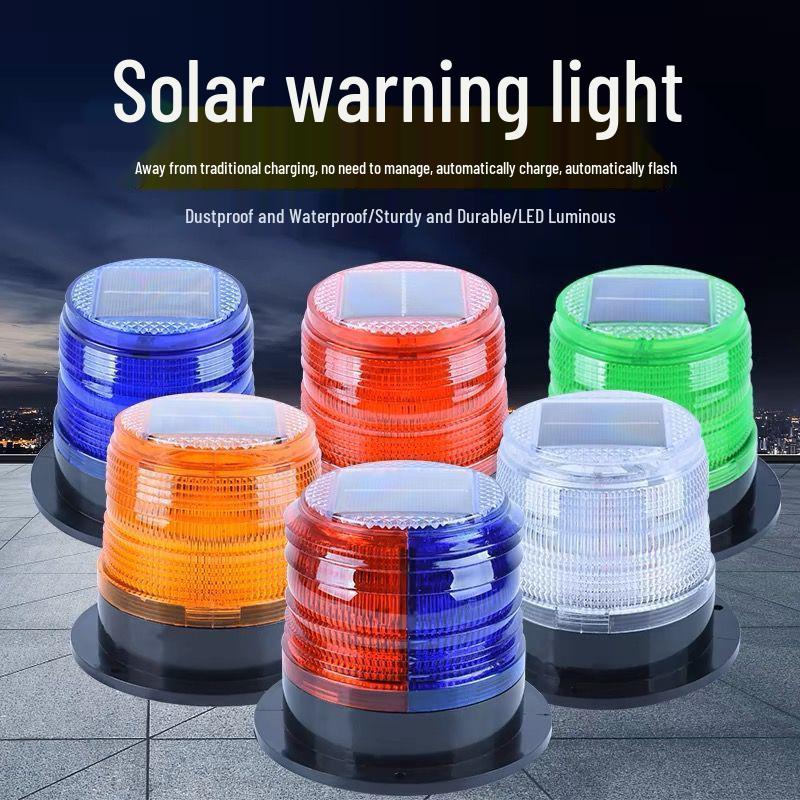 Solar-Powered Magnetic LED Strobe Signal Light