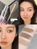 Korean Style Brown Eyebrow Cream Women's Light Color Waterproof Long Lasting Fadeless Wild Eyebrows Eyebrow Cream Float Eyebrow Pencil Two-in-One