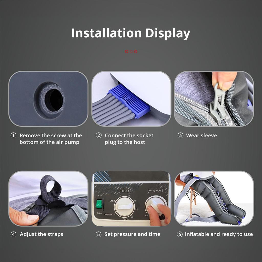 8-Cavity Electric Airbag Pressure Massager Wraps Arm Waist Leg Foot Massage Promote Blood Circulation Kneading Instrument
