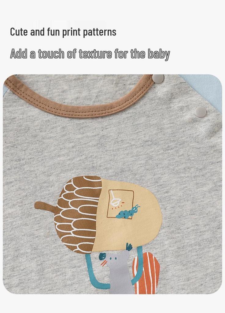 Children's Cartoon Pinecone T-Shirt, 0-5 Years, Short-Sleeve Summer Top, Stylish & Trendy