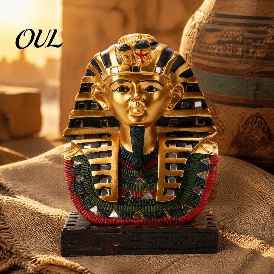 Verfijnd Hars Huis Kunst Egyptische Sfinx Standbeeld Ornament, Retro Oude Beeldje, Klassiek Artistieke Sfeer Decoratie Stuk Beeldhouwwerk, Miniatuur