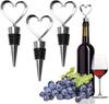 Cork Stopper For Wine Bottles Heart Decorative Reusable Set of 3pcs