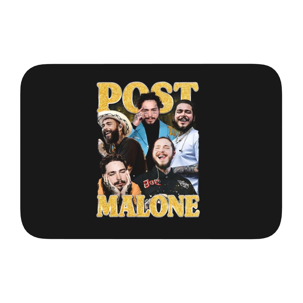Custom Posts Malones American Popular Rapper Front Door Floor Entrance Mat Indoor Bath Kitchen Doormat Garage Carpet Rug