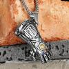 Thanos Gloves Men Necklaces With Pendant Stainless Steel Zircon Jewelry For Male Women Punk HipHop Accessories Gifts