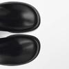 Women's Genuine Leather Chelsea Boots, British Style Short Boots, Elastic Cuff Slip-on Boots