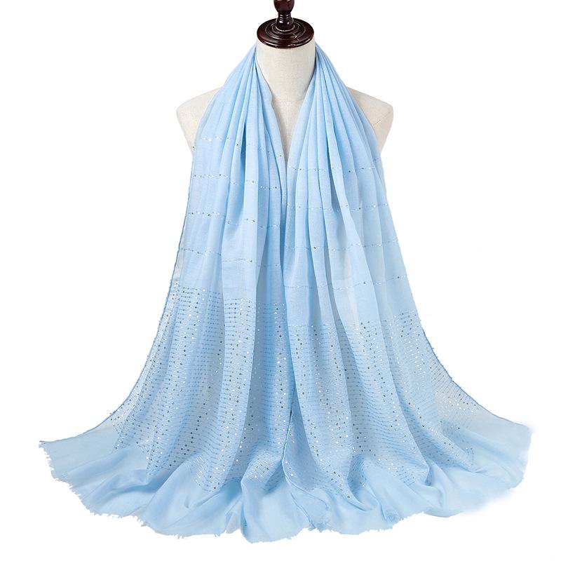 New Summer Luxury Elegant Women Silk Scarf Beach Wrap Shawl Sparkly Sequin Sunscreen Bandana Hijab Mujer Scarve Pareo Foulard