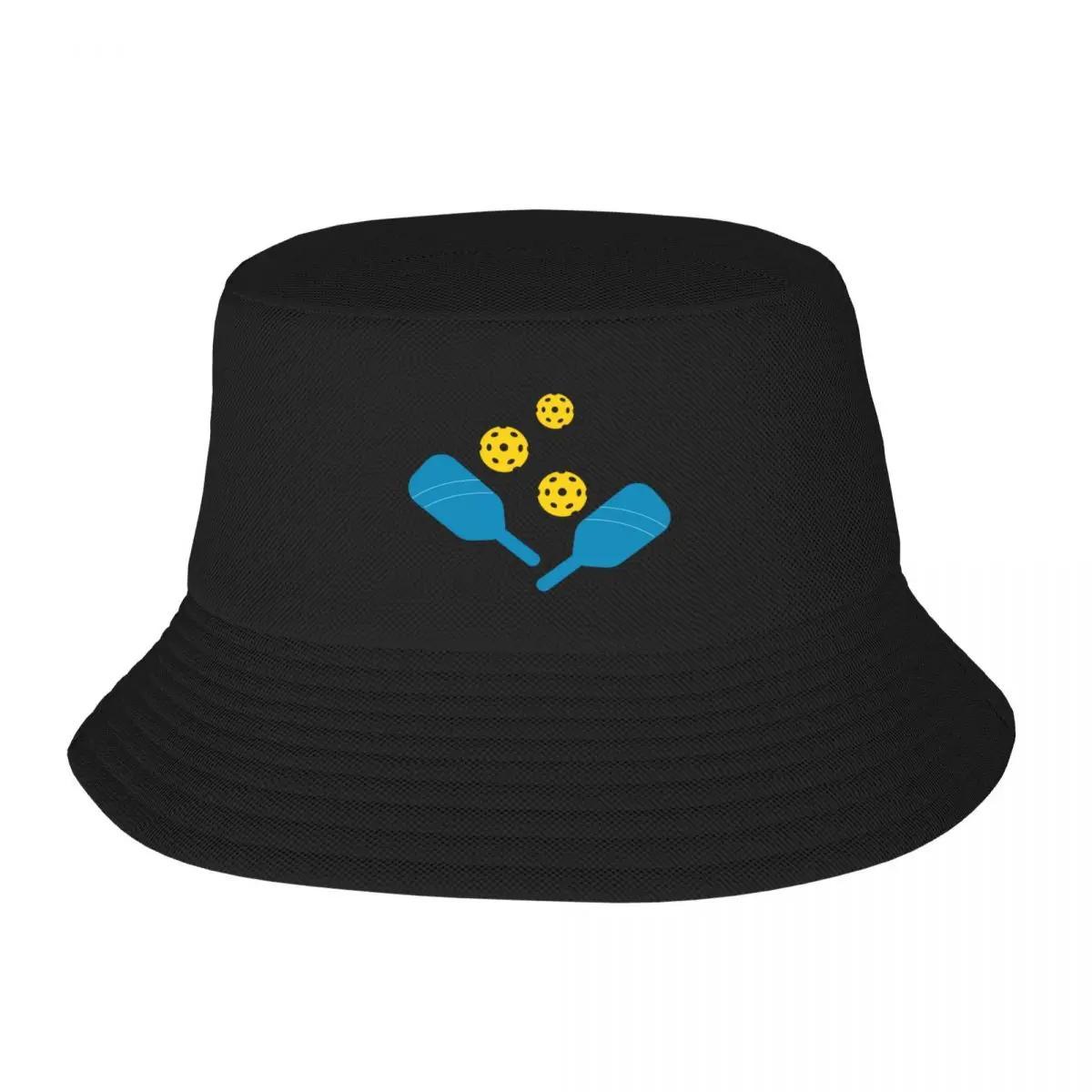 New Fun Pickleball Paddles Pattern Bucket Hat Snapback Cap Bobble Hat Luxury Cap Unisex Womens