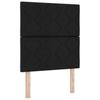 Box Spring Bed with Headboard Black 80 x 200 cm Fabric