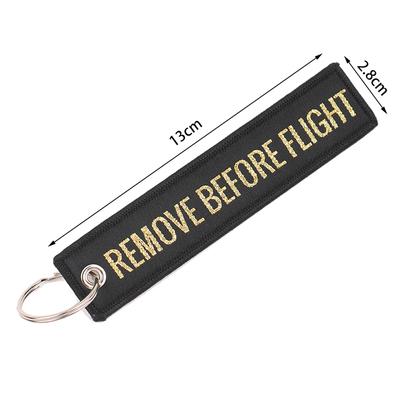 Remove Before Flight Key Chian Embroidery Key Tag Label Key Fobs Keychain,Jewelry Motorcycle Car Keyring Luggage Tag Airline Gift