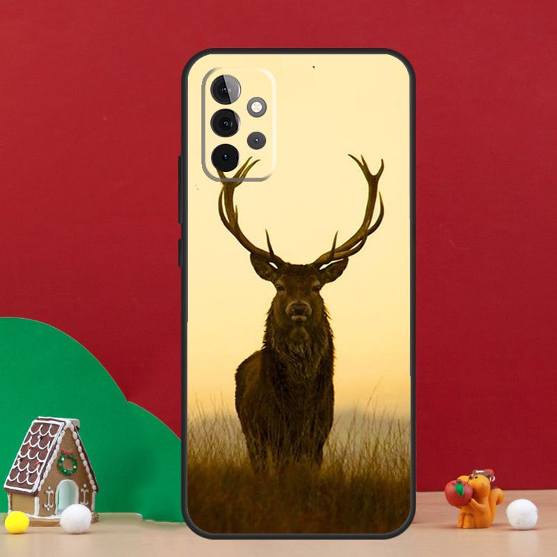 Stag Bull Moose Reindeer Deer Case For Samsung Galaxy A36 A56 A06 A13 A53 A32 A12 A22 A52 A35 A17 A16 A55 A15 A54 A34 A14