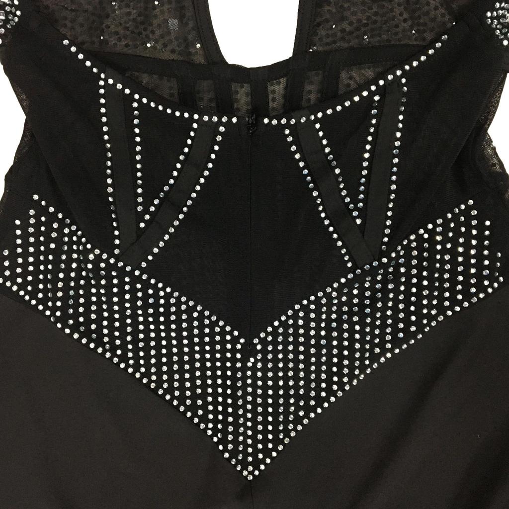 Fashion Women's Mesh Drilling Bubble Beads Sleeveless Shorts Jumpsuit