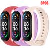 1-3Pcs Official Watchband For Mi Band 7 6 4 5 3 Bracelet Xiaomi Mi Band Strap Silicone Sport Replacement Smartwatch Accessories