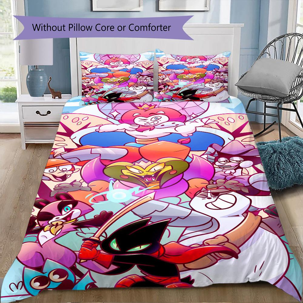 Cartoon character theme Pattern Bedding,Quilt Set Quilt Cover Pillowcase Home Birthday Gift (1*duvet cover+2*pillowcase,without core)XSJT0917373