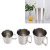 Measuring Cup with Markings Spout 304 Stainless Steel Easy to Clean Milk Frothing Pitcher for Coffee Kitchen
