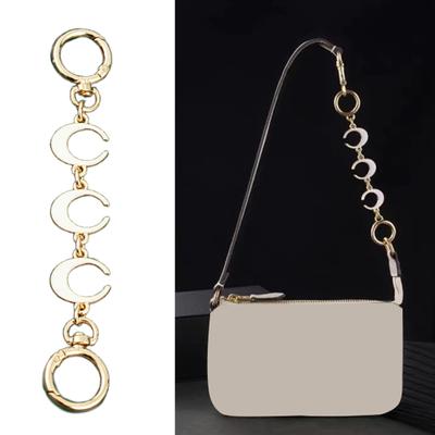 Cadena de monedero con dije de corazón de amor corto, bolso de hombro de aleación, extensor de correa, cadena de extensión, accesorios de decoración DIY