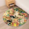 Christmas Dog Printed Round Rug Carpet Chair Rug Area Rug Entryway Doormats,for Office Chair Living Room Bedroom Kitchen Room.