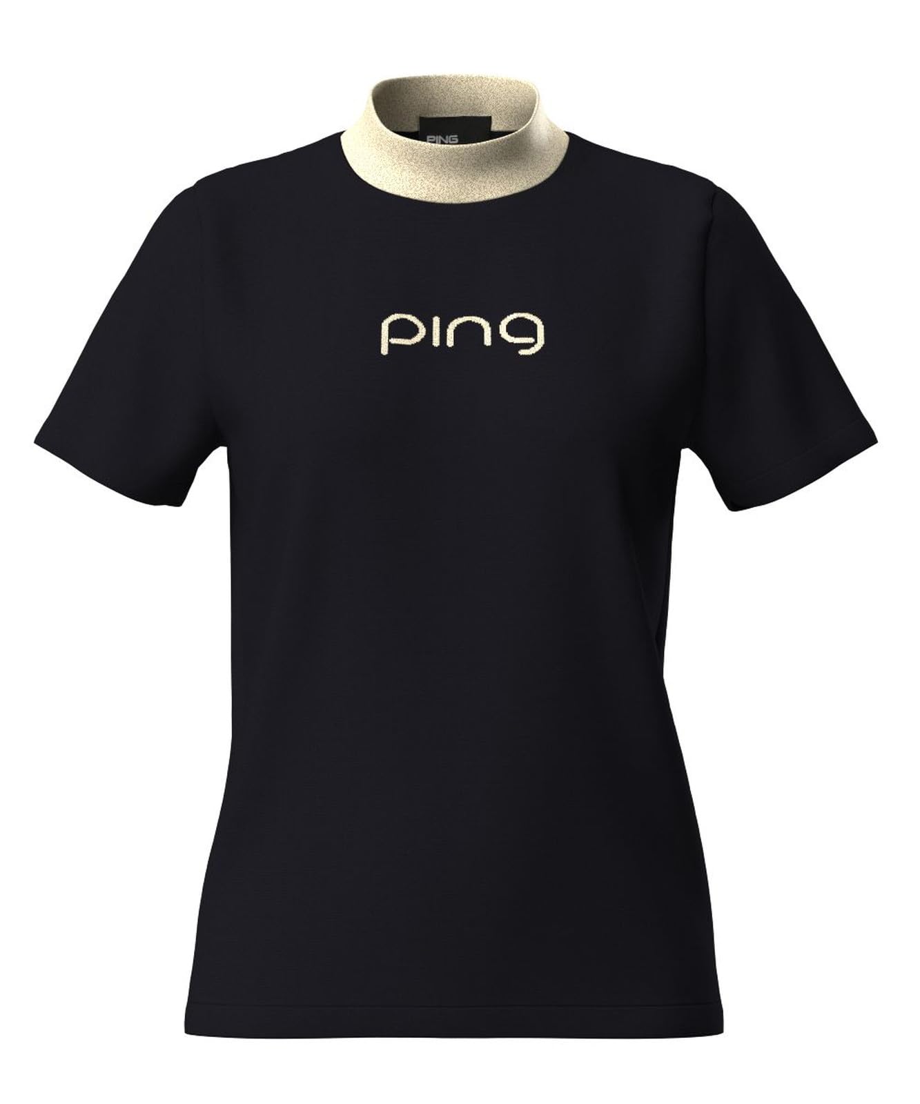 

Short Sleeve High Neck Knit Golf S [Pin Apparel] Women s (Brand Logo) / / 622-4275804 010_Black