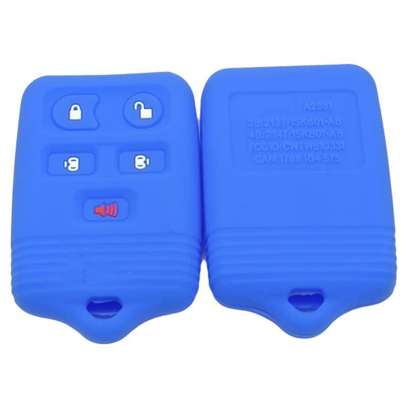 

Ford Raptor Old Wing Tiger Soft Silicone Protective Cover for Five-Button Remote Key синий