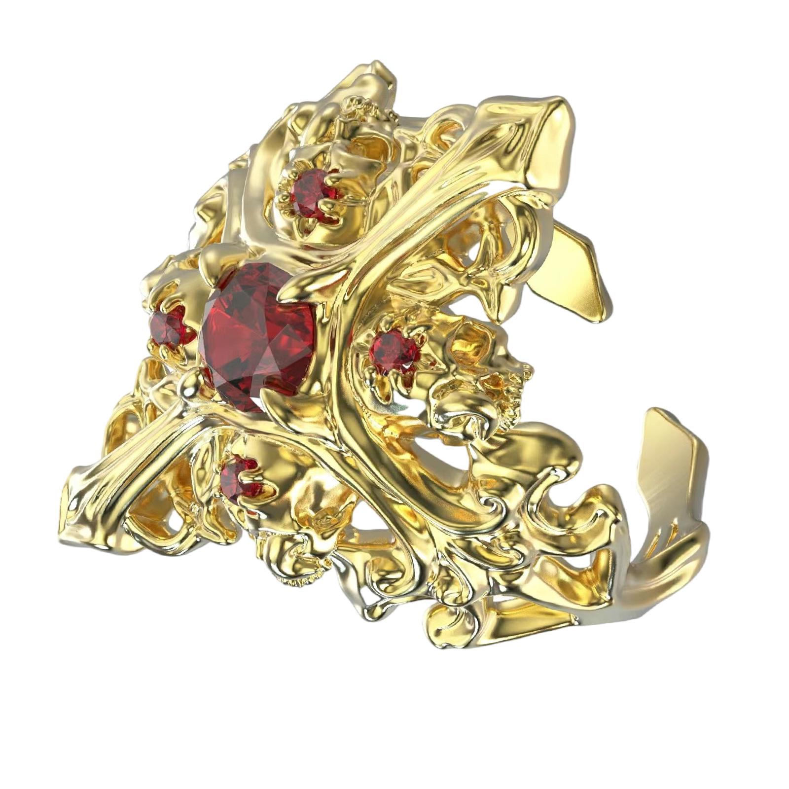 

Винтажные кольца Удобные кольца Готический аксессуар для рук Изысканные кольца Подходят для повседневной носки и различных случаев золотой