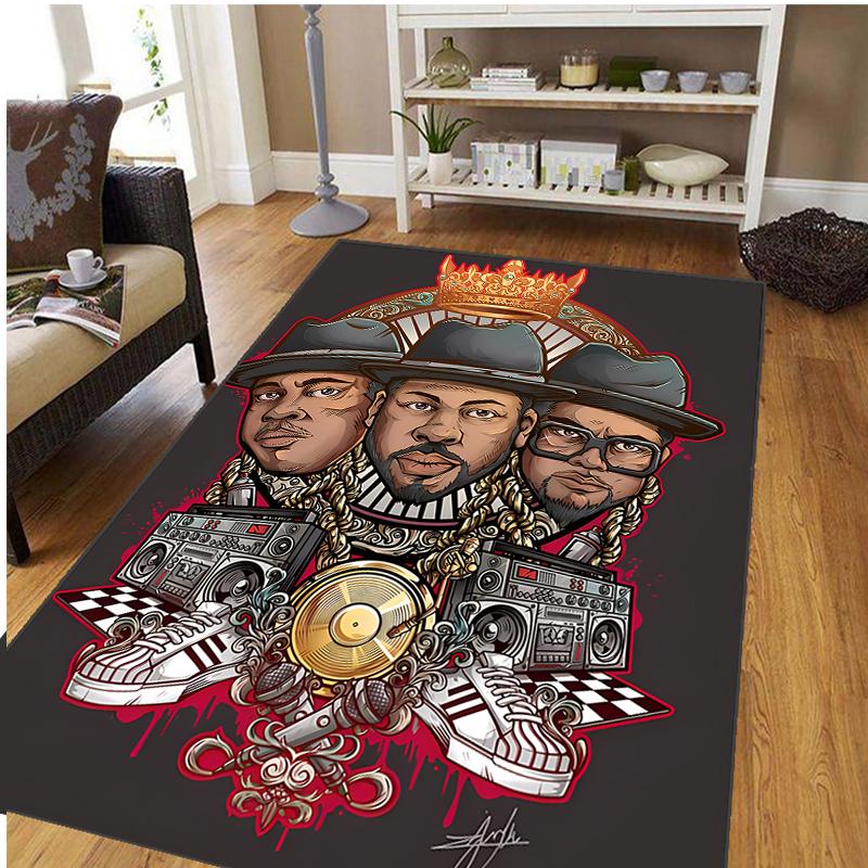 Music Star Rectangle Hip-Hop Carpet for Living Room Bedroom Rug Kitchen Kids Door Unslip Floor Mats Gift Photography Props Rug