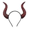 Gothic Devil Horn Headband Imitation Fake Bull Horns Hair Hoop Halloween Dress Up Hair Accessories for Halloween Cosplay Carnival