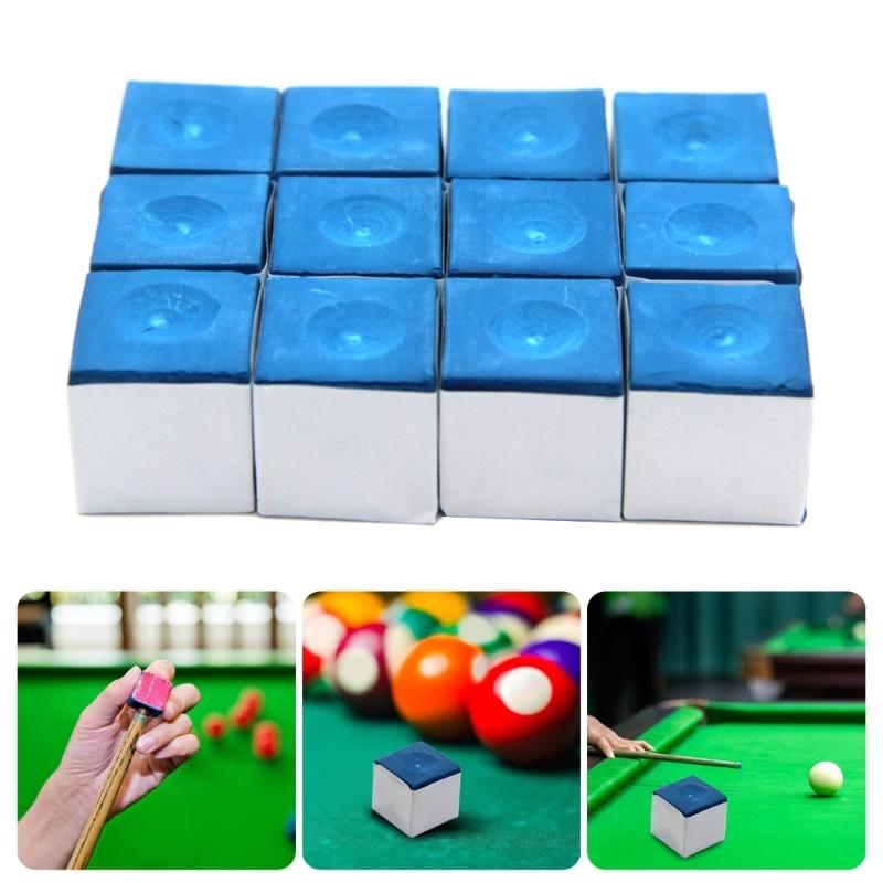 4/6/8/12pcs Billiard Cue Tip Chalk Replacement Nonslip Square Cue Chalk Powder Billiard Cue Tip Chalk Pool Accessory