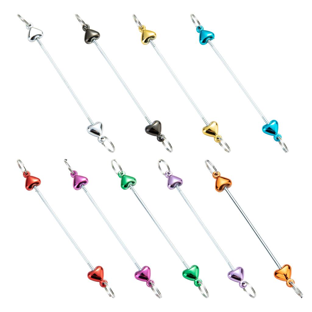 Bead Keychain Craft Set Plastic Lobster Clasp Fashion Charm Accessories Crafting Beading Keyring Set Plastic Texture
