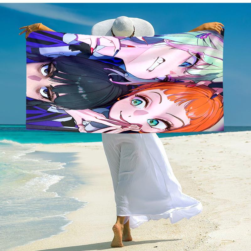 1pc Wednesday (9) Beach Towel, Comfortable and Thick, and Swimming/Bath/Picnic/Camping Towel, Suitable for Seaside Beaches