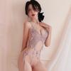 2024 Pure Desire Dessous: Sexy Netz Schmetterling Neckholder Babydoll