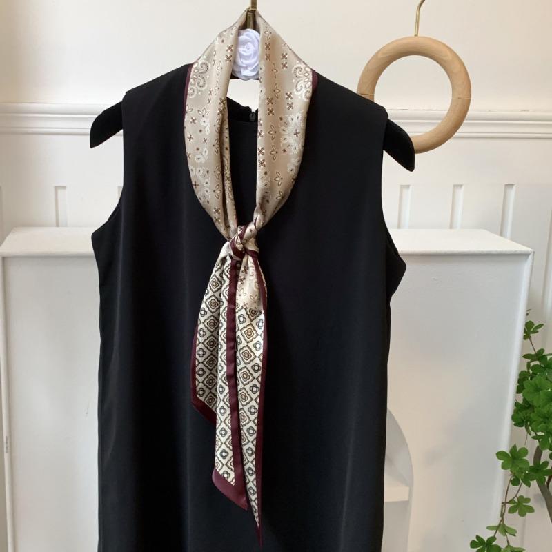 Silk Scarf, Long Strip, Versatile Shirt, Neck Protection, Scarf, Silk Scarf, Multi-purpose Headscarf, Headband, Hair Tie, Decorative Waist Belt.