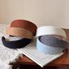 Women Headband Wide-Brimmed Sponge Filling Soft Suede Texture Hair Hoop Autumn