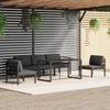 VidaXL Garden Lounge Set 6 Pcs with Cushions Patio Furniture Terrace Furniture Set Outdoor Furniture Aluminium 3115919